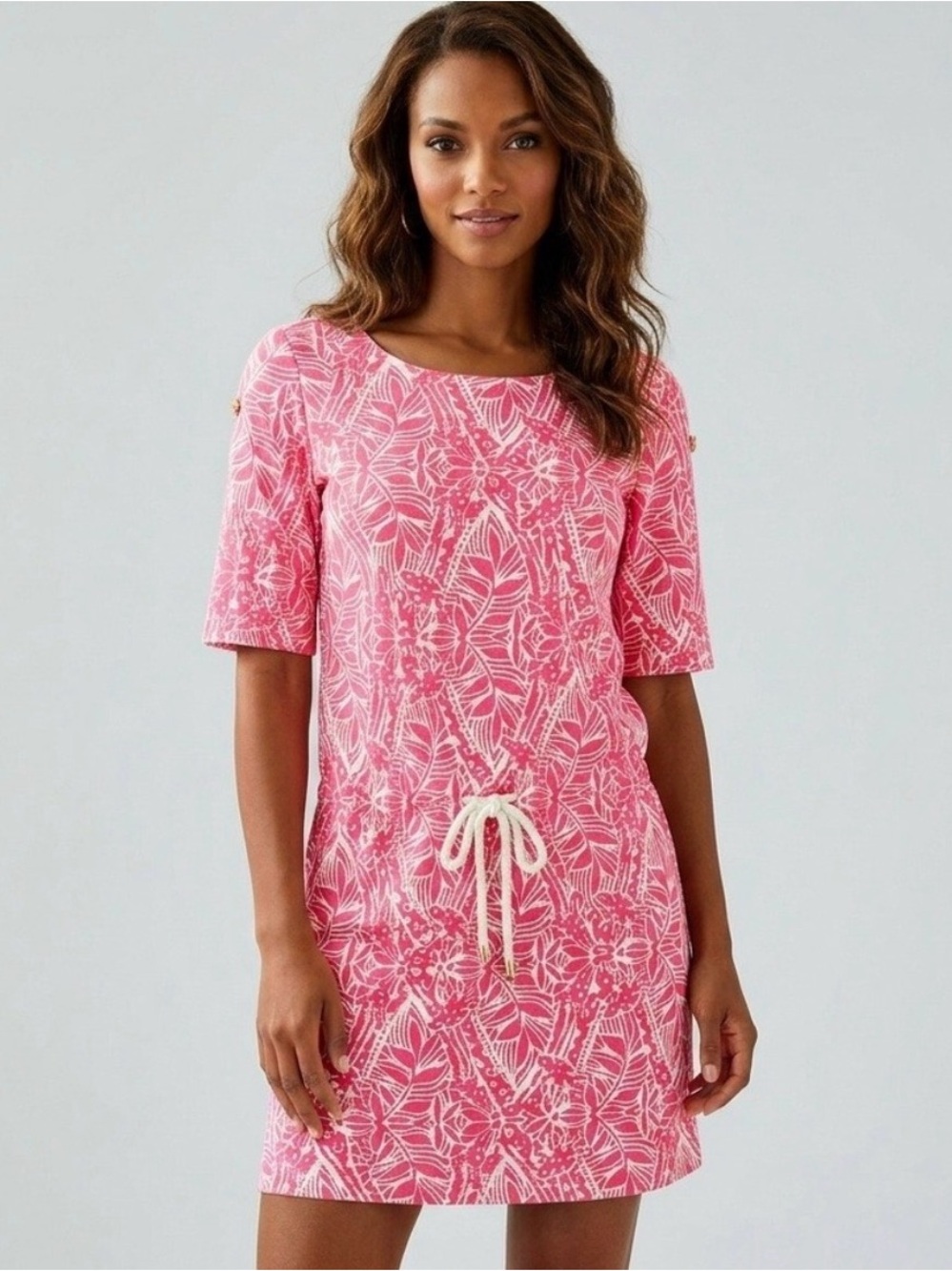 Lilly Pulitzer Pink and White Printed Mini Dress